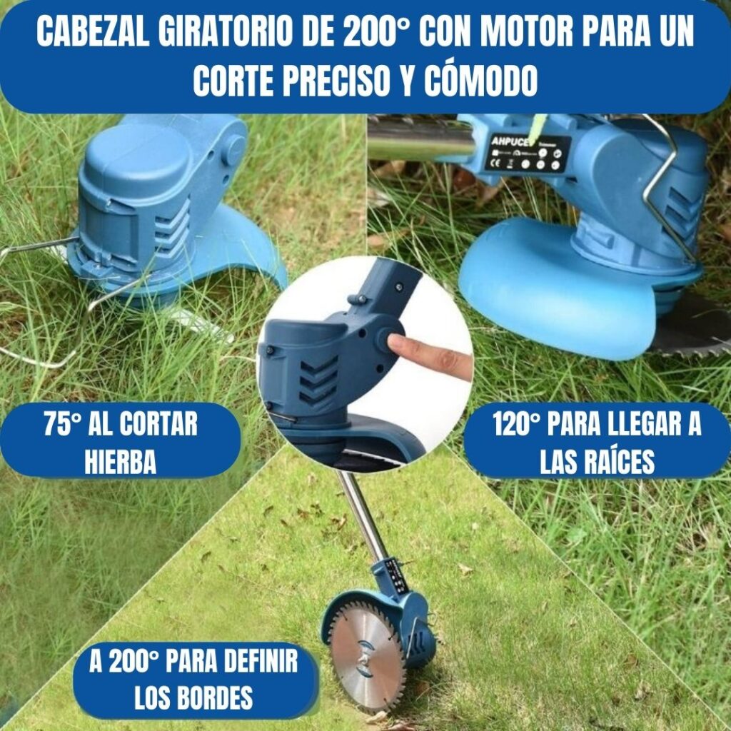 Cortadora de pasto inalámbrica 3 en 1